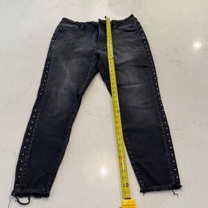 KanCan Black Studded Ankle Jeans